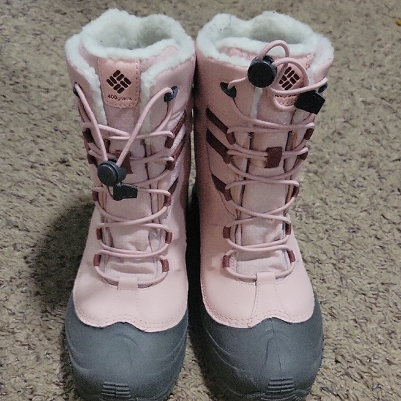 Columbia Kids Pink and Gray Snow Boots - Picture 1 of 5